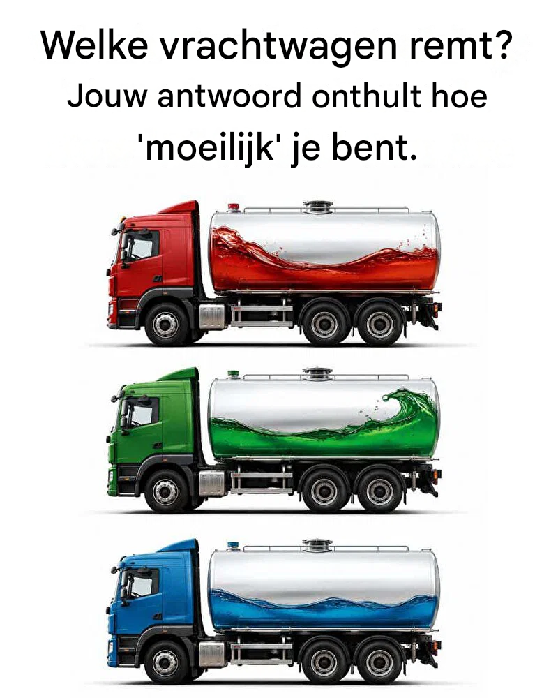Welke vrachtwagen remt? Jouw antwoord onthult hoe ‘moeilijk’ je bent.